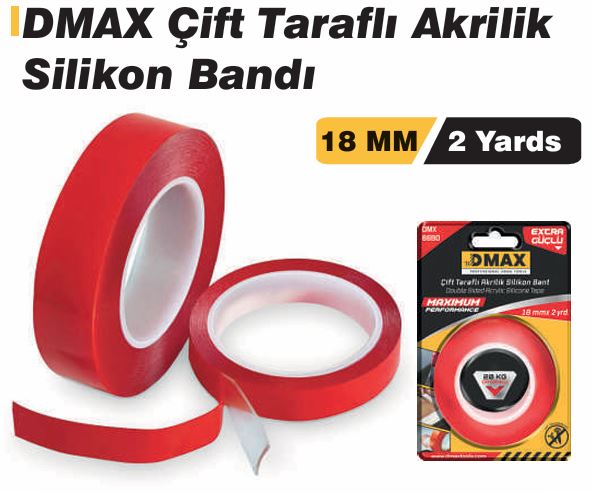 DMAX DMX8690 ÇIFT TARAFLI AKRILIK SILIKON BANT 18*2 M